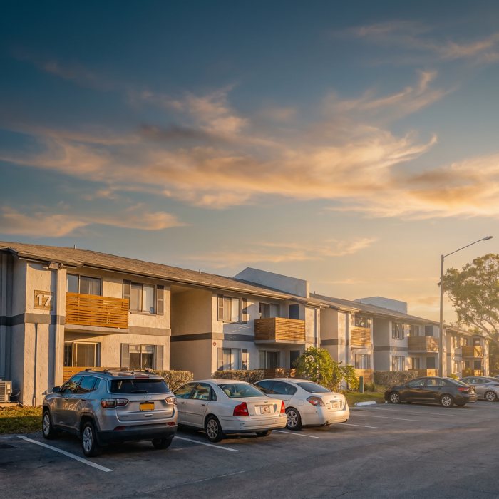 A Carillon Bay apartment building